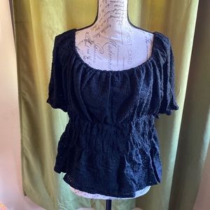 Belle Poque lace blouse in black.